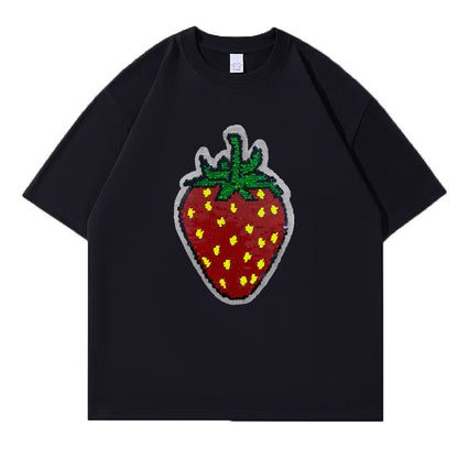 Cotton Kids' T-Shirt with Color-Changing Sequins